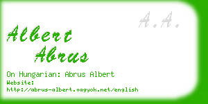 albert abrus business card